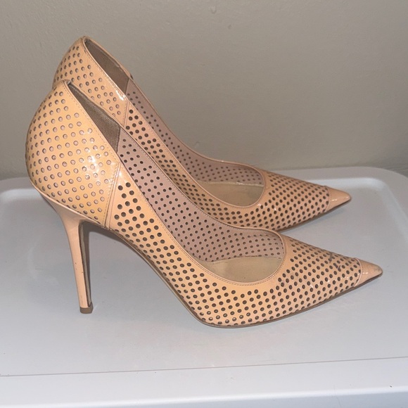 Jimmy Choo Shoes - Jimmy Choo Perforated Nude Heels